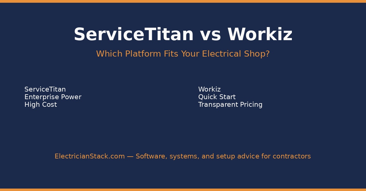 ServiceTitan vs Workiz: Which Platform Fits Your Electrical Shop?