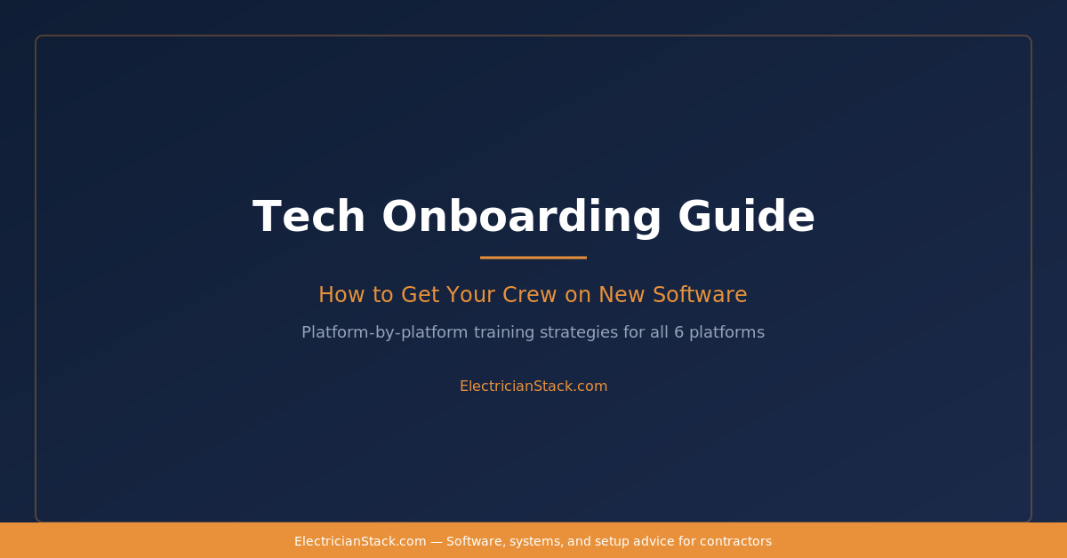 How to Onboard Your Techs on New Field Service Software