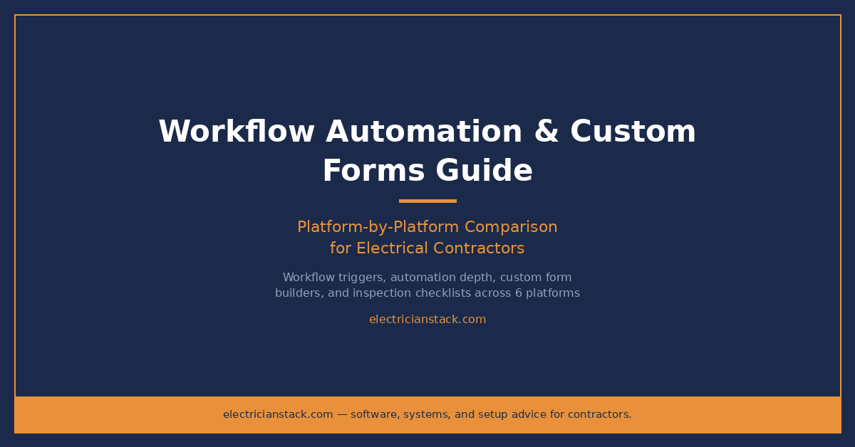 Workflow Automation and Custom Forms in Field Service Software for Electricians: What Actually Saves You Hours